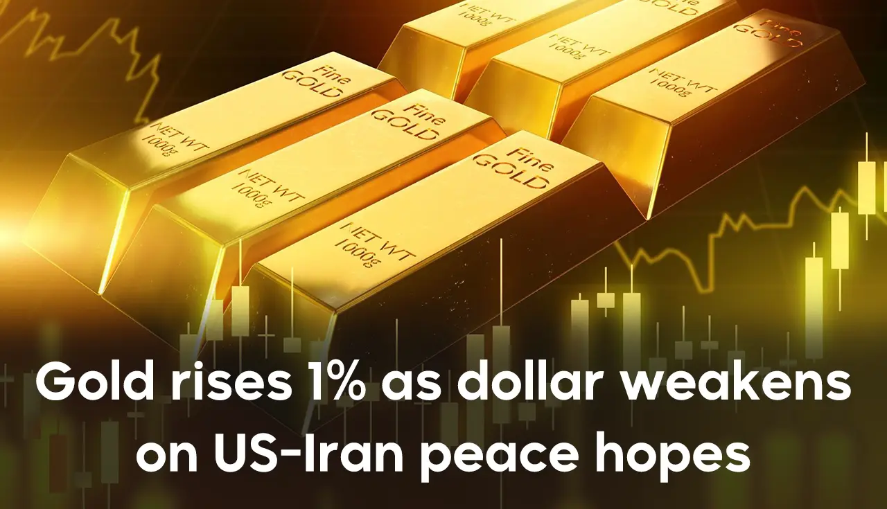 Gold rises 1% as dollar weakens on US-Iran peace hopes - LDN Global Markets