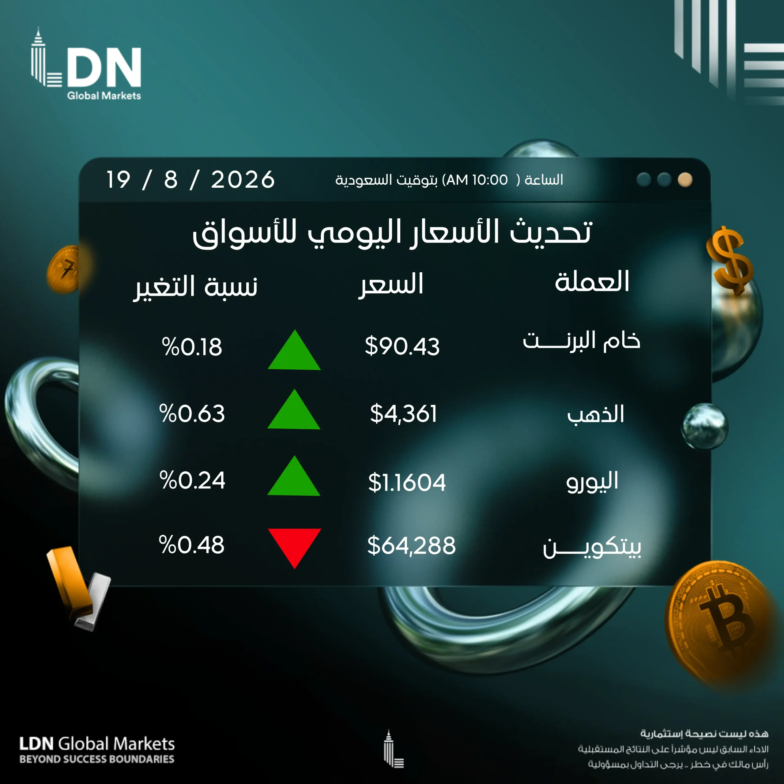 عملات 19-8-2026